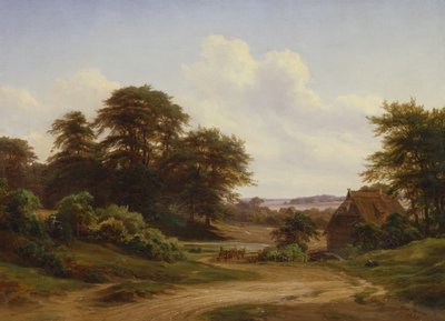 Old Watermill in the Reinbek, 1853 by Marcus Johann Haeselich